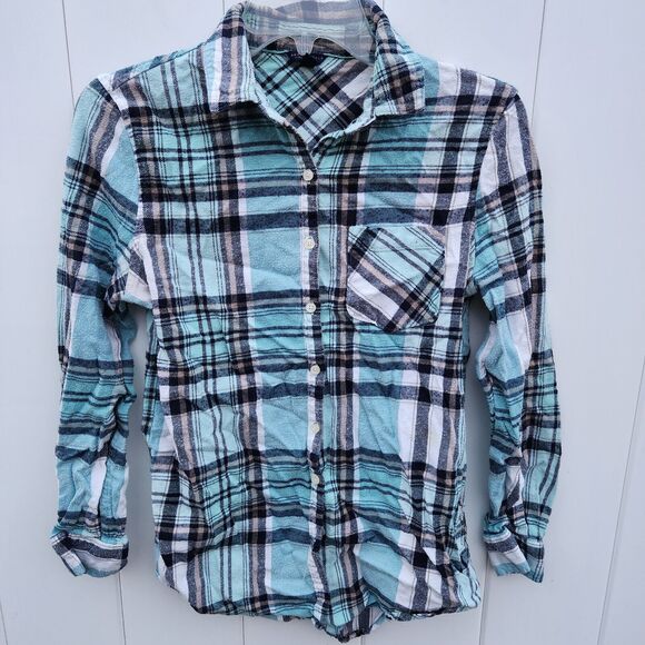 Aeropostale Tops - Aeropostale Flannel Shirt Women's Size XS Blue Plaid